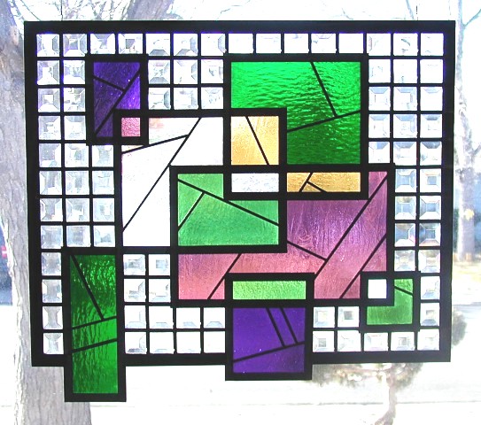 contemporary beveled glass