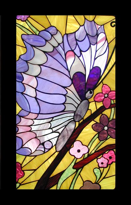 butterfly stained glass