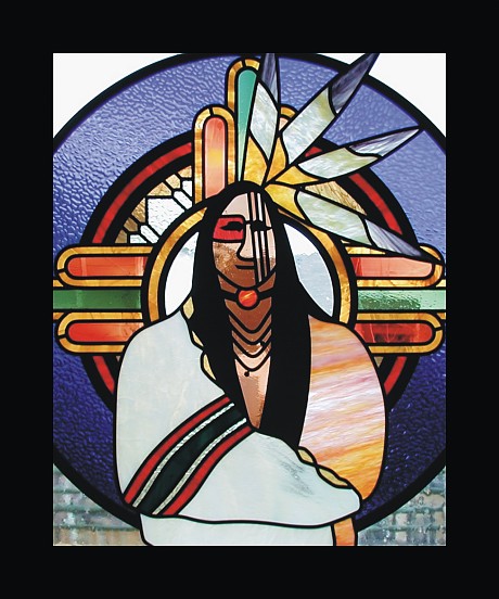 native american art,indian art,native american stained glass,spiritual art,religious art