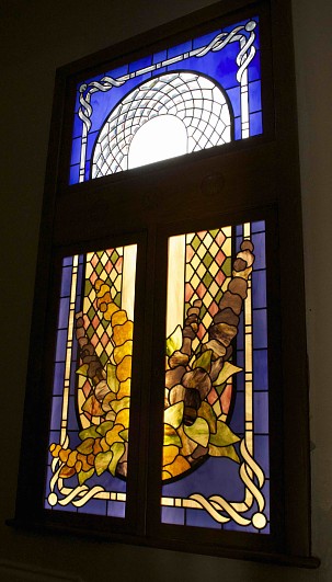 stained and beveled glass together