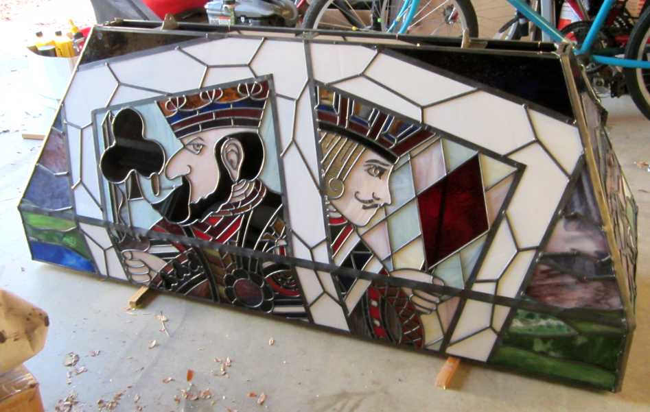 custom stained glass poker table lampshade