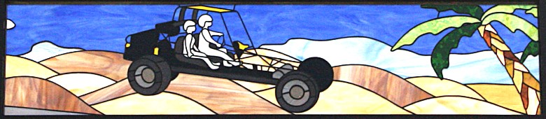 stained glass dune buggy
