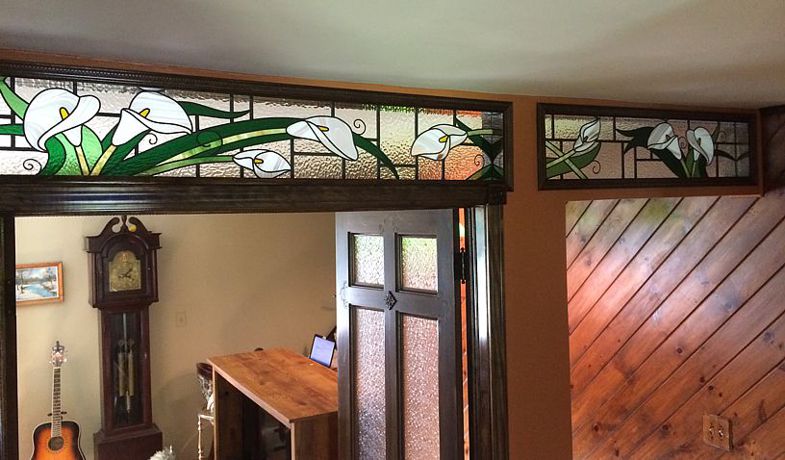 stained glass lilies