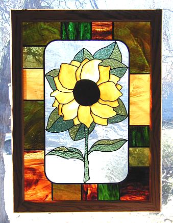 Sunflower Stained Glass Artwork For Sale